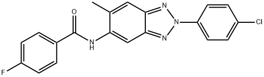 N-[2-(4-chlorophenyl)-6-methyl-2H-1,2,3-benzotriazol-5-yl]-4-fluorobenzamide,347338-00-5,结构式