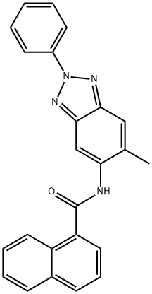 N-(6-methyl-2-phenyl-2H-1,2,3-benzotriazol-5-yl)-1-naphthamide Struktur