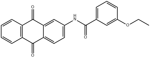 N-(9,10-dioxo-9,10-dihydroanthracen-2-yl)-3-ethoxybenzamide 化学構造式