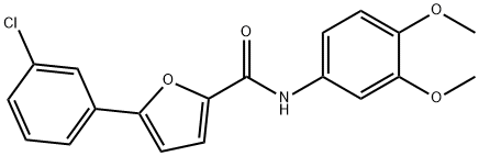 5-(3-chlorophenyl)-N-(3,4-dimethoxyphenyl)-2-furamide,347339-02-0,结构式