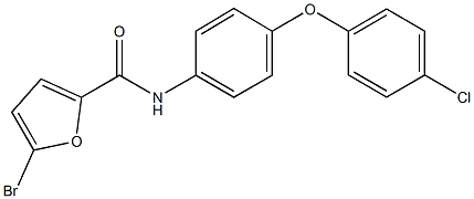 5-bromo-N-[4-(4-chlorophenoxy)phenyl]-2-furamide,347339-28-0,结构式
