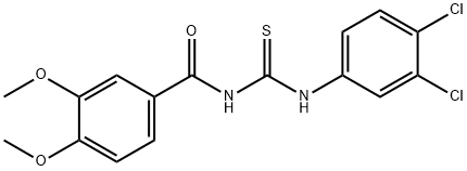 N-(3,4-dichlorophenyl)-N'-(3,4-dimethoxybenzoyl)thiourea,347339-61-1,结构式