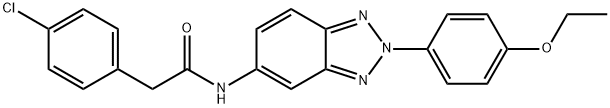 2-(4-chlorophenyl)-N-[2-(4-ethoxyphenyl)-2H-1,2,3-benzotriazol-5-yl]acetamide,347340-40-3,结构式