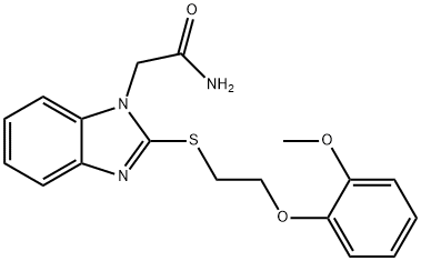 2-(2-{[2-(2-methoxyphenoxy)ethyl]sulfanyl}-1H-benzimidazol-1-yl)acetamide 结构式