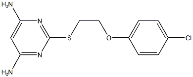 2-{[2-(4-chlorophenoxy)ethyl]sulfanyl}pyrimidine-4,6-diamine 结构式