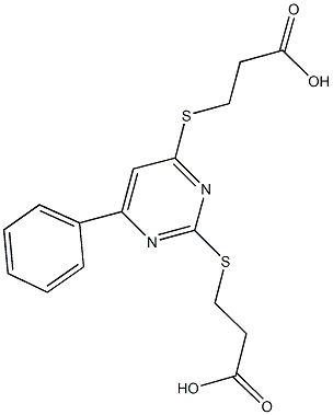 3-({2-[(2-carboxyethyl)sulfanyl]-6-phenyl-4-pyrimidinyl}sulfanyl)propanoic acid,347341-62-2,结构式