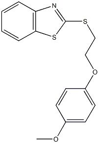 2-{[2-(4-methoxyphenoxy)ethyl]sulfanyl}-1,3-benzothiazole Structure