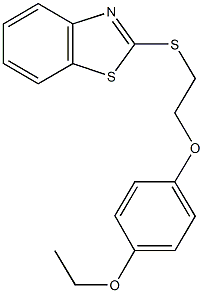 2-{[2-(4-ethoxyphenoxy)ethyl]sulfanyl}-1,3-benzothiazole,347341-74-6,结构式