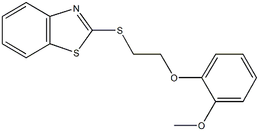 2-{[2-(2-methoxyphenoxy)ethyl]sulfanyl}-1,3-benzothiazole 结构式