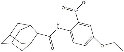 N-{4-ethoxy-2-nitrophenyl}-2-adamantanecarboxamide 化学構造式