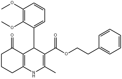 2-phenylethyl 4-(2,3-dimethoxyphenyl)-2-methyl-5-oxo-1,4,5,6,7,8-hexahydro-3-quinolinecarboxylate|