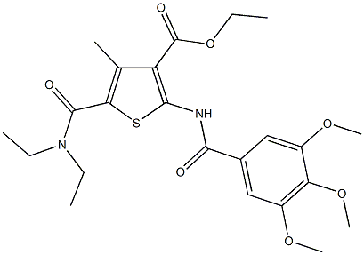 347352-08-3 ethyl 5-[(diethylamino)carbonyl]-4-methyl-2-[(3,4,5-trimethoxybenzoyl)amino]-3-thiophenecarboxylate