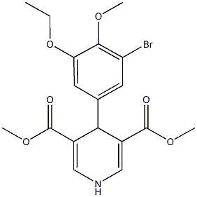 347352-19-6 dimethyl 4-(3-bromo-5-ethoxy-4-methoxyphenyl)-1,4-dihydro-3,5-pyridinedicarboxylate