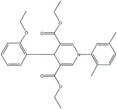 diethyl 1-(2,5-dimethylphenyl)-4-(2-ethoxyphenyl)-1,4-dihydro-3,5-pyridinedicarboxylate,347353-35-9,结构式
