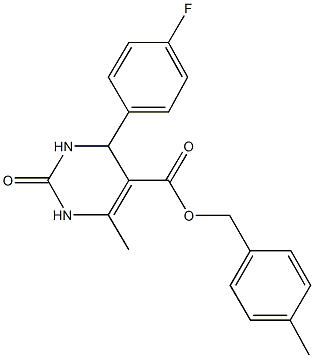347353-57-5 4-methylbenzyl 4-(4-fluorophenyl)-6-methyl-2-oxo-1,2,3,4-tetrahydro-5-pyrimidinecarboxylate