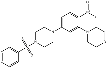 4-{2-nitro-5-[4-(phenylsulfonyl)-1-piperazinyl]phenyl}morpholine Structure