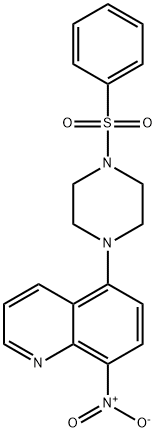 8-nitro-5-[4-(phenylsulfonyl)-1-piperazinyl]quinoline Structure