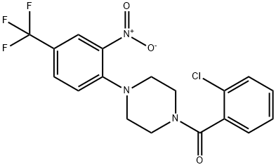 1-(2-chlorobenzoyl)-4-[2-nitro-4-(trifluoromethyl)phenyl]piperazine,347355-31-1,结构式