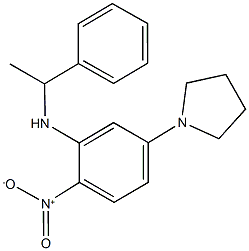 1-{4-nitro-3-[(1-phenylethyl)amino]phenyl}pyrrolidine Structure