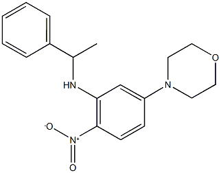 4-{4-nitro-3-[(1-phenylethyl)amino]phenyl}morpholine Structure