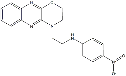 4-(2-{4-nitroanilino}ethyl)-3,4-dihydro-2H-[1,4]oxazino[2,3-b]quinoxaline,347355-89-9,结构式