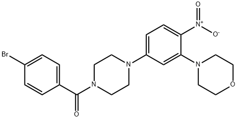 4-{5-[4-(4-bromobenzoyl)-1-piperazinyl]-2-nitrophenyl}morpholine Structure