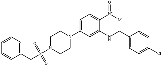 1-(benzylsulfonyl)-4-{3-[(4-chlorobenzyl)amino]-4-nitrophenyl}piperazine Structure