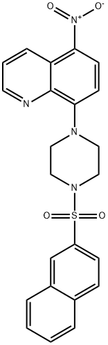 5-nitro-8-[4-(2-naphthylsulfonyl)-1-piperazinyl]quinoline 结构式