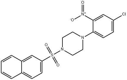 347356-26-7 1-{4-chloro-2-nitrophenyl}-4-(2-naphthylsulfonyl)piperazine