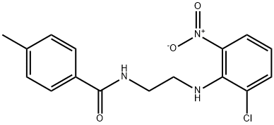 N-(2-{2-chloro-6-nitroanilino}ethyl)-4-methylbenzamide Struktur