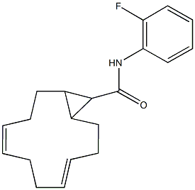 N-(2-fluorophenyl)bicyclo[10.1.0]trideca-4,8-diene-13-carboxamide 结构式