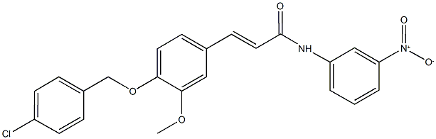 3-{4-[(4-chlorobenzyl)oxy]-3-methoxyphenyl}-N-{3-nitrophenyl}acrylamide Structure