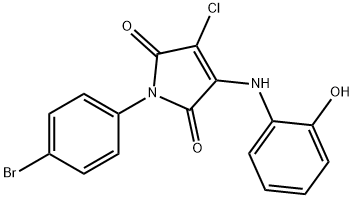 1-(4-bromophenyl)-3-chloro-4-(2-hydroxyanilino)-1H-pyrrole-2,5-dione,347364-39-0,结构式