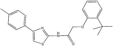 2-(2-tert-butylphenoxy)-N-[4-(4-methylphenyl)-1,3-thiazol-2-yl]acetamide Struktur