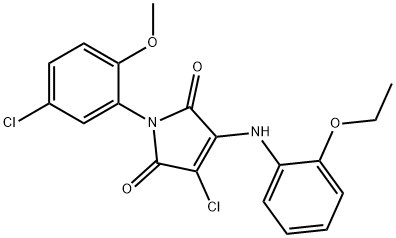 3-chloro-1-(5-chloro-2-methoxyphenyl)-4-(2-ethoxyanilino)-1H-pyrrole-2,5-dione,347365-79-1,结构式