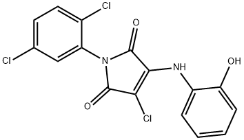 3-chloro-1-(2,5-dichlorophenyl)-4-(2-hydroxyanilino)-1H-pyrrole-2,5-dione Structure