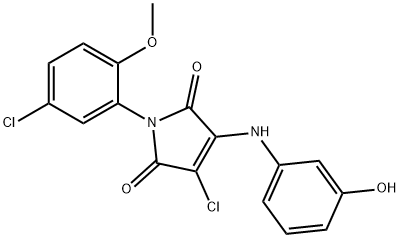 347366-51-2 3-chloro-1-(5-chloro-2-methoxyphenyl)-4-(3-hydroxyanilino)-1H-pyrrole-2,5-dione