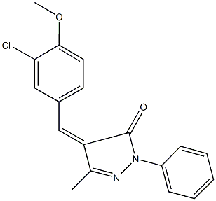 4-(3-chloro-4-methoxybenzylidene)-5-methyl-2-phenyl-2,4-dihydro-3H-pyrazol-3-one|