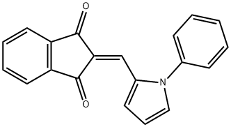 2-[(1-phenyl-1H-pyrrol-2-yl)methylene]-1H-indene-1,3(2H)-dione 结构式