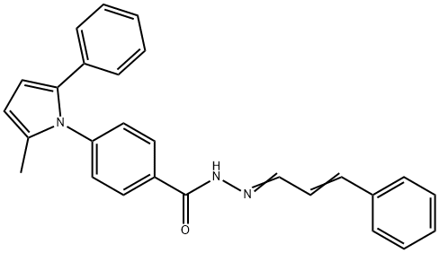 4-(2-methyl-5-phenyl-1H-pyrrol-1-yl)-N'-(3-phenyl-2-propenylidene)benzohydrazide Structure