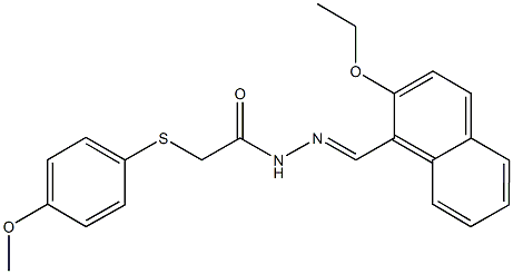 N'-[(2-ethoxy-1-naphthyl)methylene]-2-[(4-methoxyphenyl)sulfanyl]acetohydrazide Struktur