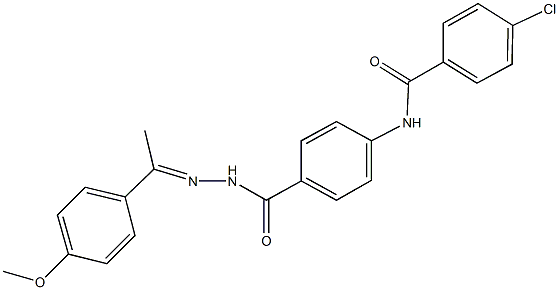 347421-17-4 4-chloro-N-[4-({2-[1-(4-methoxyphenyl)ethylidene]hydrazino}carbonyl)phenyl]benzamide