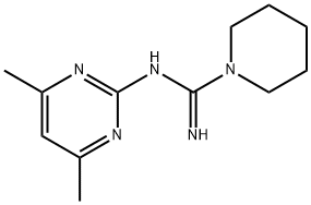 N-(4,6-dimethylpyrimidin-2-yl)piperidine-1-carboximidamide,34747-56-3,结构式