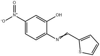 5-nitro-2-[(2-thienylmethylene)amino]phenol Structure