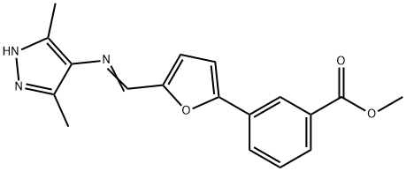347874-67-3 methyl3-(5-{[(3,5-dimethyl-1H-pyrazol-4-yl)imino]methyl}-2-furyl)benzoate