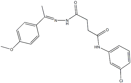 N-(3-chlorophenyl)-4-{2-[1-(4-methoxyphenyl)ethylidene]hydrazino}-4-oxobutanamide,347908-22-9,结构式