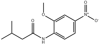 N-{4-nitro-2-methoxyphenyl}-3-methylbutanamide 化学構造式