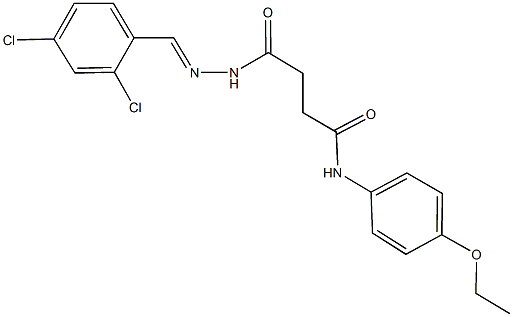 4-[2-(2,4-dichlorobenzylidene)hydrazino]-N-(4-ethoxyphenyl)-4-oxobutanamide Structure