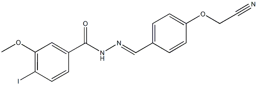 N'-[4-(cyanomethoxy)benzylidene]-4-iodo-3-methoxybenzohydrazide Structure