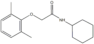 N-cyclohexyl-2-(2,6-dimethylphenoxy)acetamide Struktur